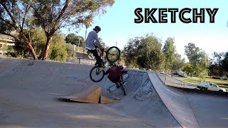 Sketchy Ramp Long Jump at the Skatepark + New...