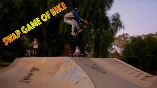 MTB rider on BMX vs BMX rider on MTB (Game of...