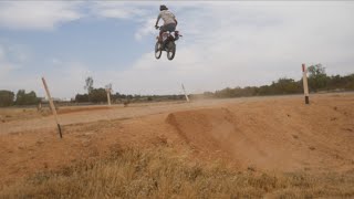 Riding Old Dirt Jumps on my Motorbike