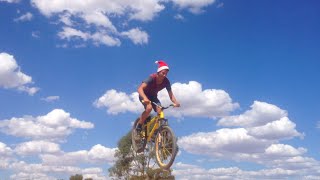 100 Subscribers! Jumping with a Santa hat...