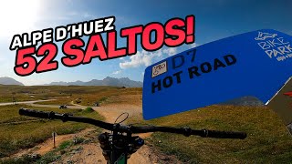 Descenso con 52 saltos(jumps)! Alpe d' Huez...