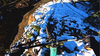 That was so scary! Whistler Bike Park Snow day