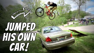 HE JUMPED A CAR ON HIS MTB!