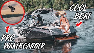 WE'RE ON A BOAT! | Wakeboarding & Surfing...