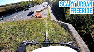 SCARY URBAN FREERIDE LINE!