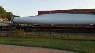 Wind Turbine Propellers On Train