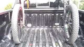 DIY ~ Homemade Fat Bike rack mounted in the...