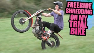 FREERIDE SHREDDING ON MY TRIAL MOTORBIKE -...