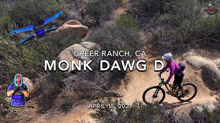 MTB Riding Monk Dawg DH at Greer Ranch, Apr...