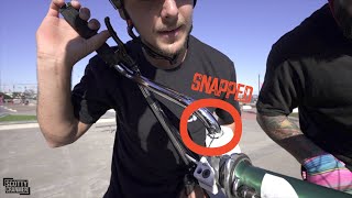 Matty Snapped His Handlebars Doing A 540 Barspin!