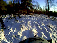 snowy ride in Grantown with Josh