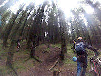 Luke testing the berm