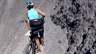 Enrica on a frightening trails