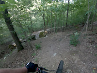 The trail is steep