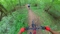 Shallow turn off a high berm doesn't end well!