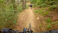 Brent falls off the track