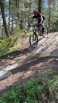 Shannon Sending her first rock slab