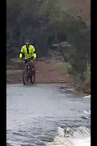 Woronora River crossing at high water level