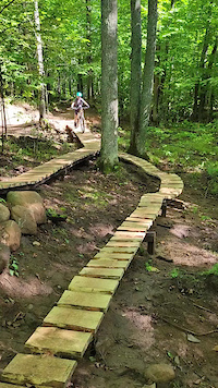Riding skinny on Bridge Trail