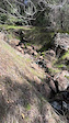 Waterfall merged into the trail