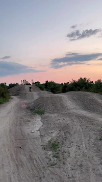 Back Flip BMX jump line run