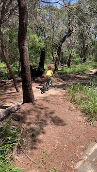 Ava on Kids MTB trail