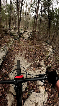 Descent between tree and rock on Clubber Lang...