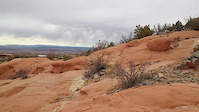Steep rocky descent at Mini Moab