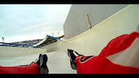 Calgary COP Luge run from the top