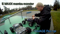 skate park e savage and old emaxx mamba...