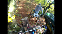 Pux shredding his new trail