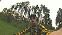 Flat out, clippin' trees, railin' turns, and...