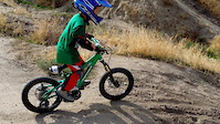 Dropping into the pump track