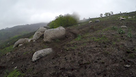 Cornering on new lines at Pé do Negro Mtb Center