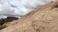 Steep Wall on Ramblin in Moab