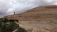 Steep Wall on Ramblin in Moab