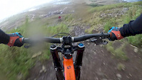 Icelandic Local downhill trail crash