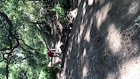 Landon Eagles doing log jump
