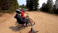 Crash on No Quarter at Trestle Bike Park