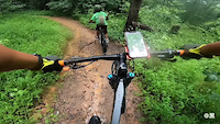 Brice's first wet trail attempt