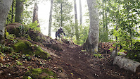 Crash in the race of the Russian enduro series
