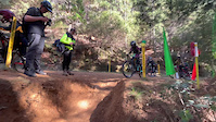 Crash off steep rock roll