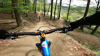 Jump practice crash in Greenhill bikepark