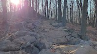 Test ride on the new chunky rock garden