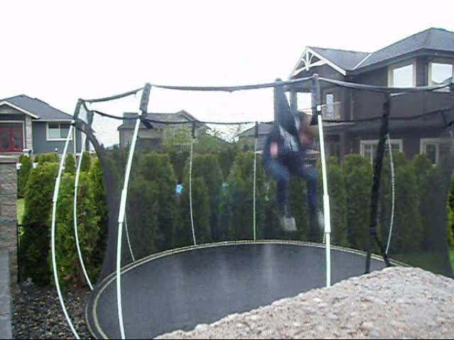 Trying Back Flip 720 On My Trampoline Video Pinkbike