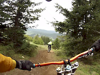 blue 'mickey trail' middle part