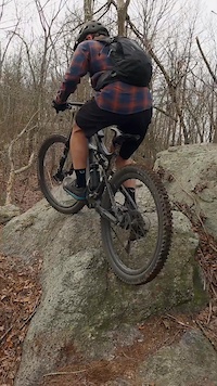 The trail was blue but this feature was black