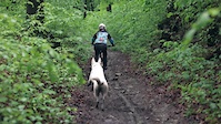 Her first time on a Downhill Bike