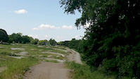 The jump line at Leeds urban bike park